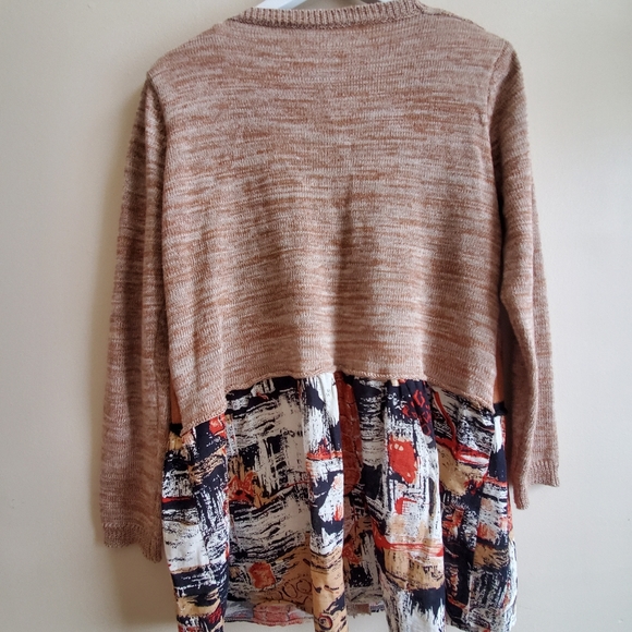 Vintage rare lightweight cardigan mixed with woven size 6 - Picture 6 of 7